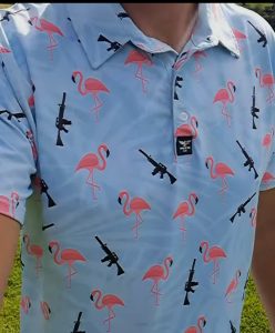 Flamingo golf shirt