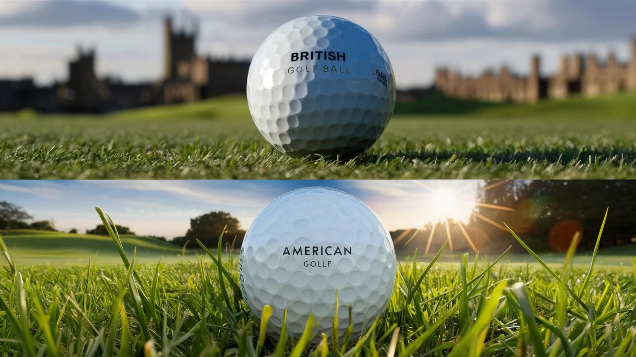 British and american golf balls